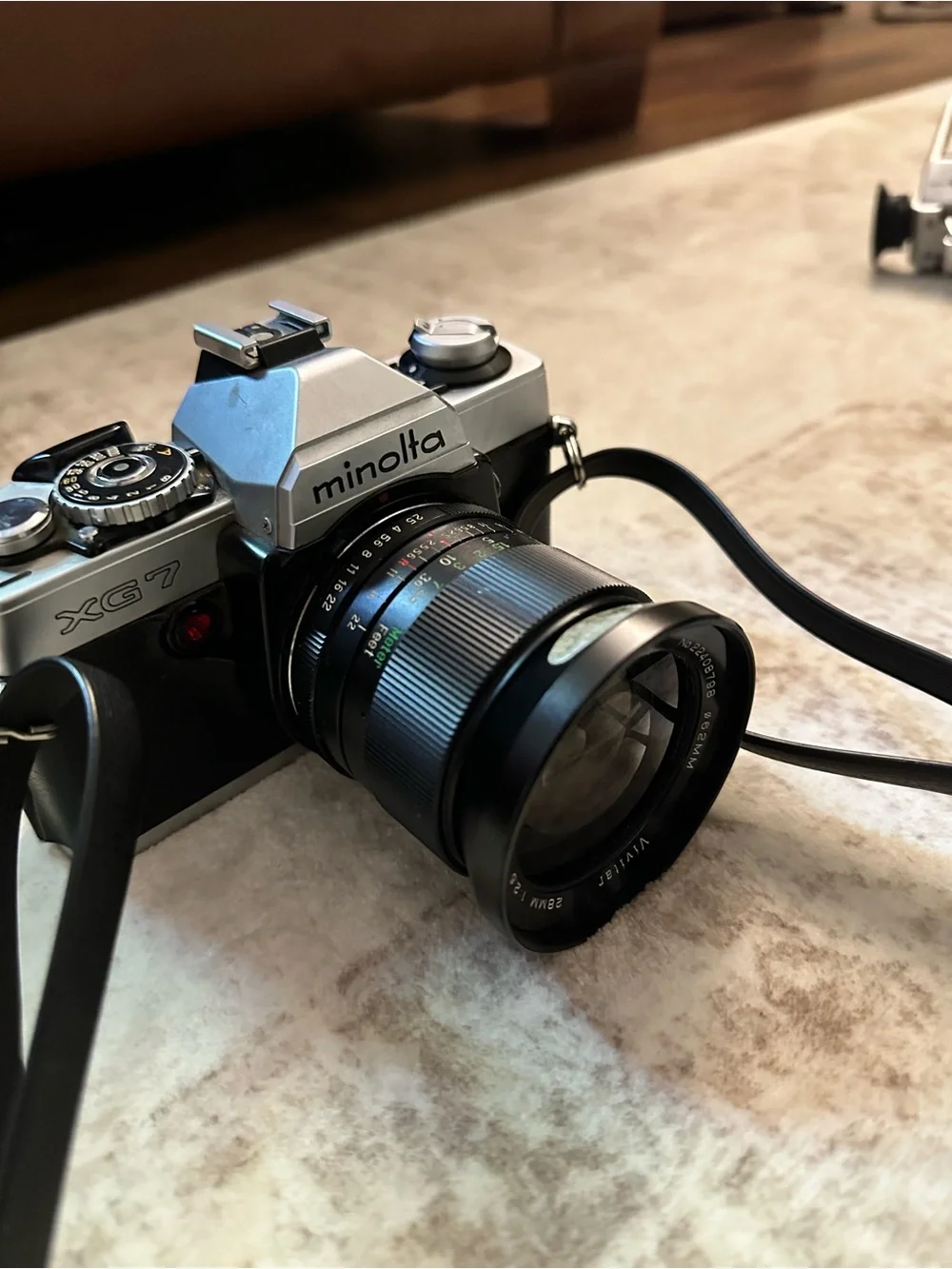 Minolta XG7 w/ 28mm f/ 2.5 Auto Wide Angle Lens 35mm Film Camera